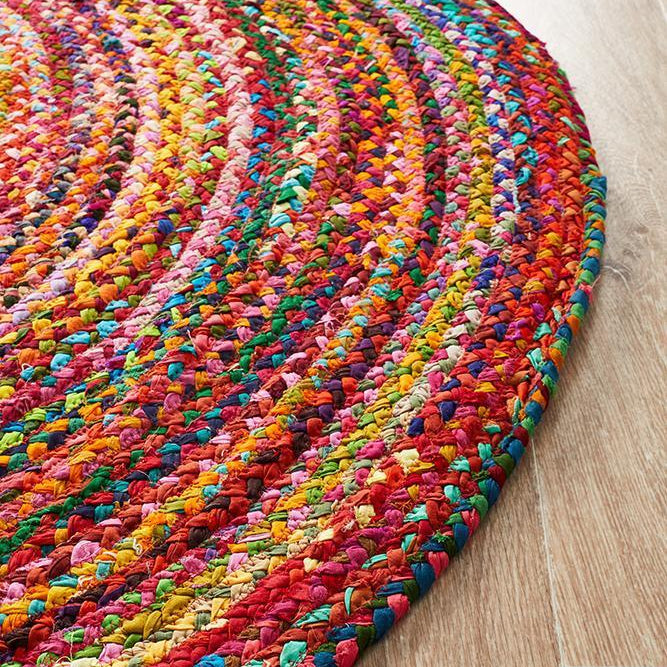 Atrium Chandra Braided Cotton Rug Multi