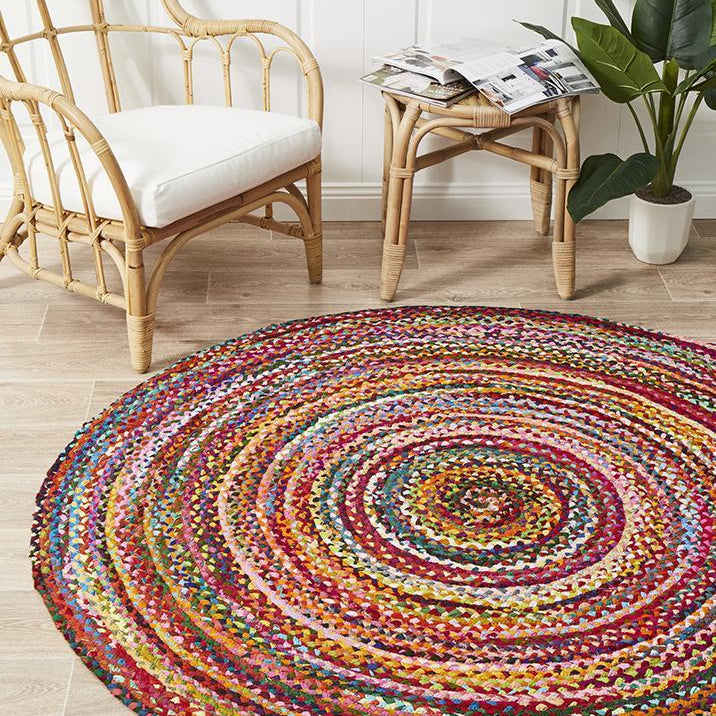 Atrium Chandra Braided Cotton Rug Multi