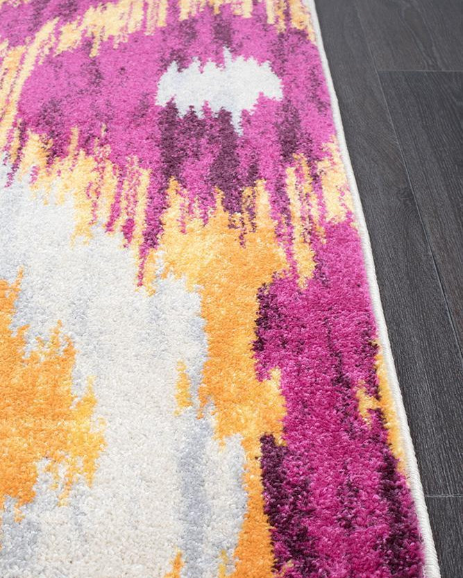 Dimensions Divinity Burst Aubergine Modern Rug