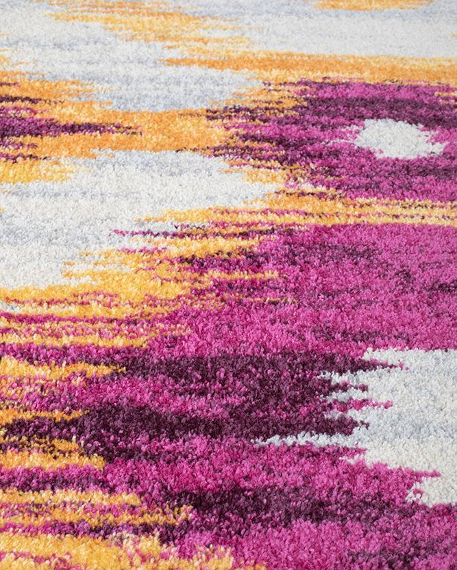 Dimensions Divinity Burst Aubergine Modern Rug