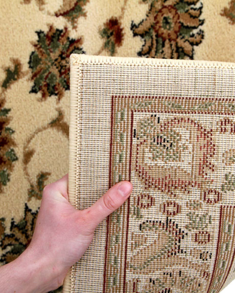 Istanbul Collection Traditional Floral Pattern Ivory Rug