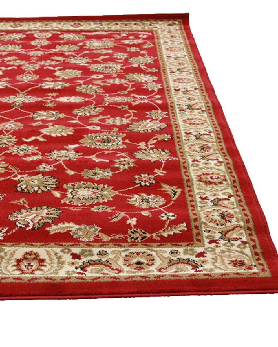 Istanbul Collection Traditional Floral Pattern Red Rug