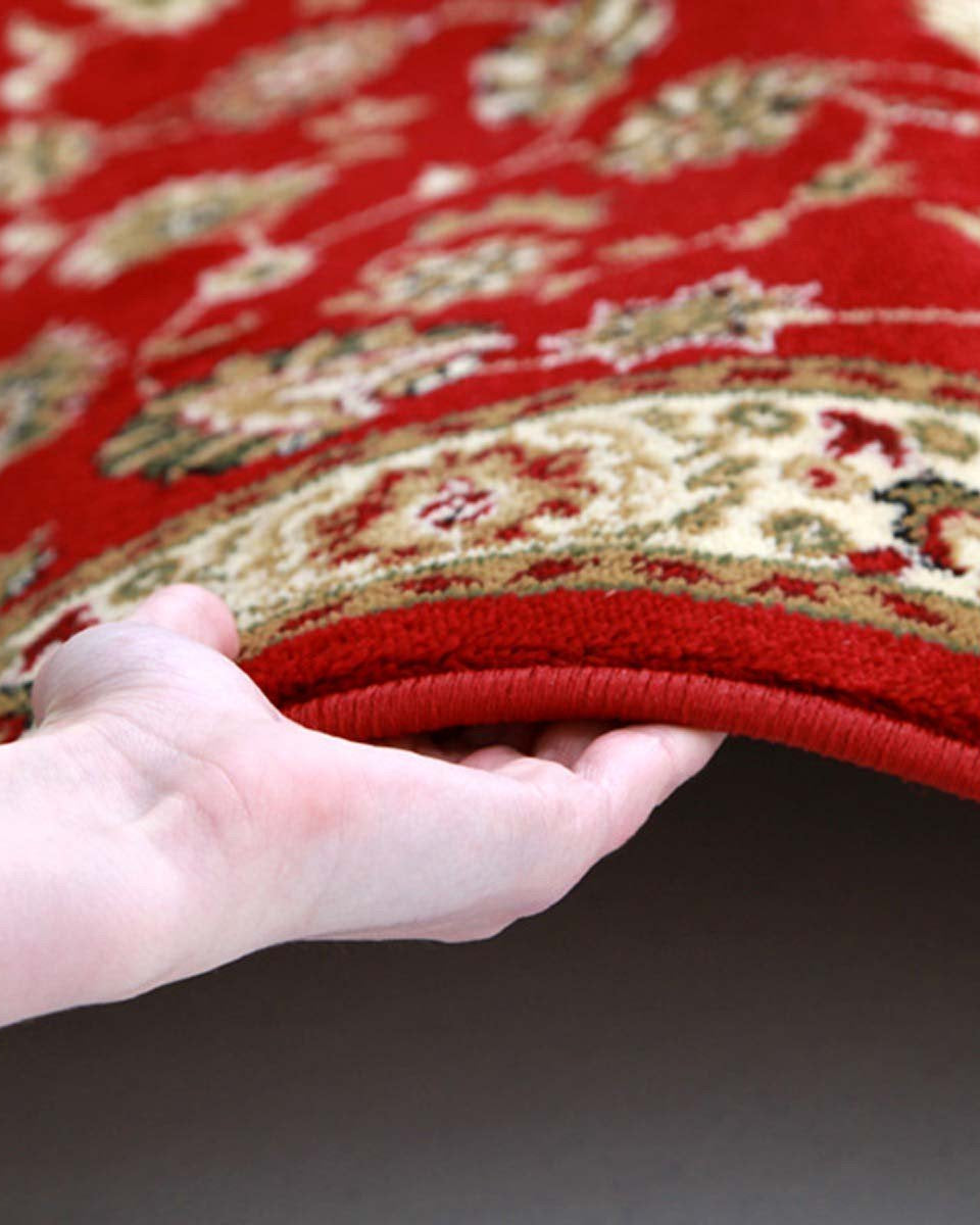 Istanbul Collection Traditional Floral Pattern Red Rug