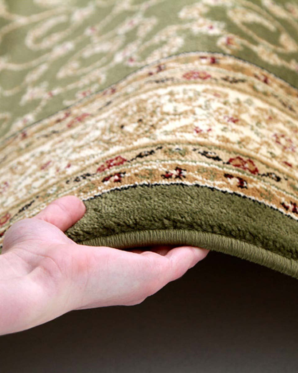 Istanbul Collection Medallion Classic Pattern Green Rug