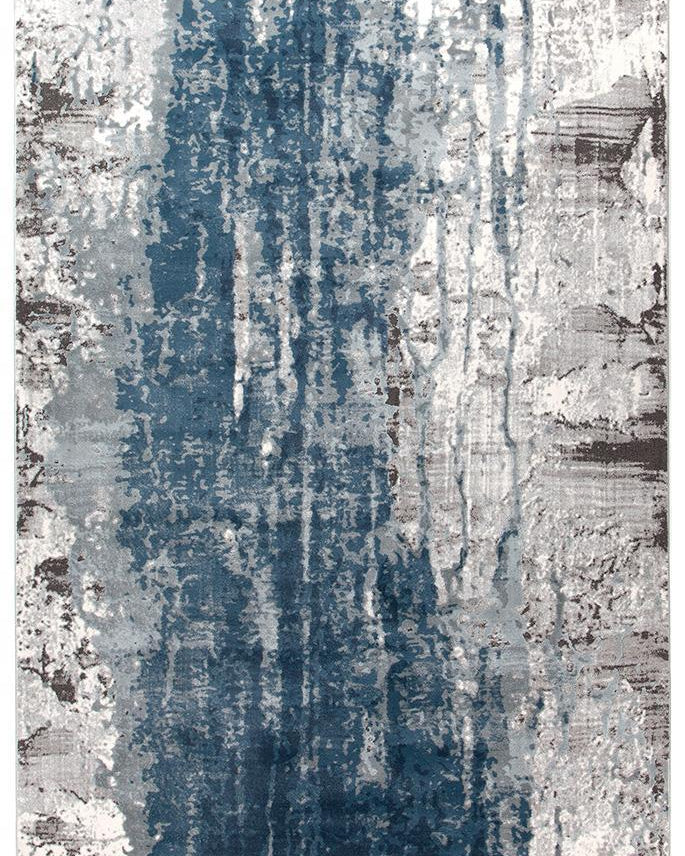 Kendra Roxana Distressed Timeless Rug Blue Grey White