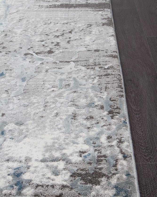 Kendra Roxana Distressed Timeless Rug Blue Grey White