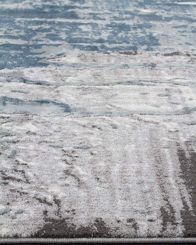 Kendra Roxana Distressed Timeless Rug Blue Grey White