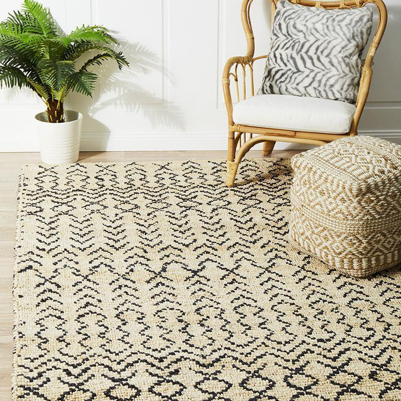 Kenya Elki Hand Woven Tribal Jute Rug