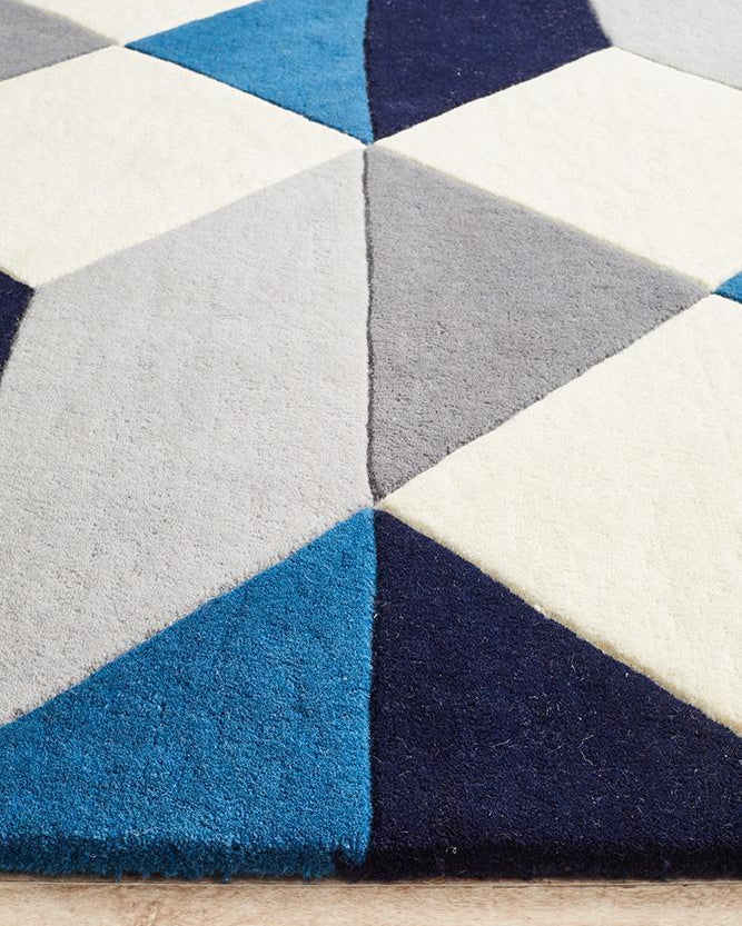 Matrix Pure Wool Steel Rug