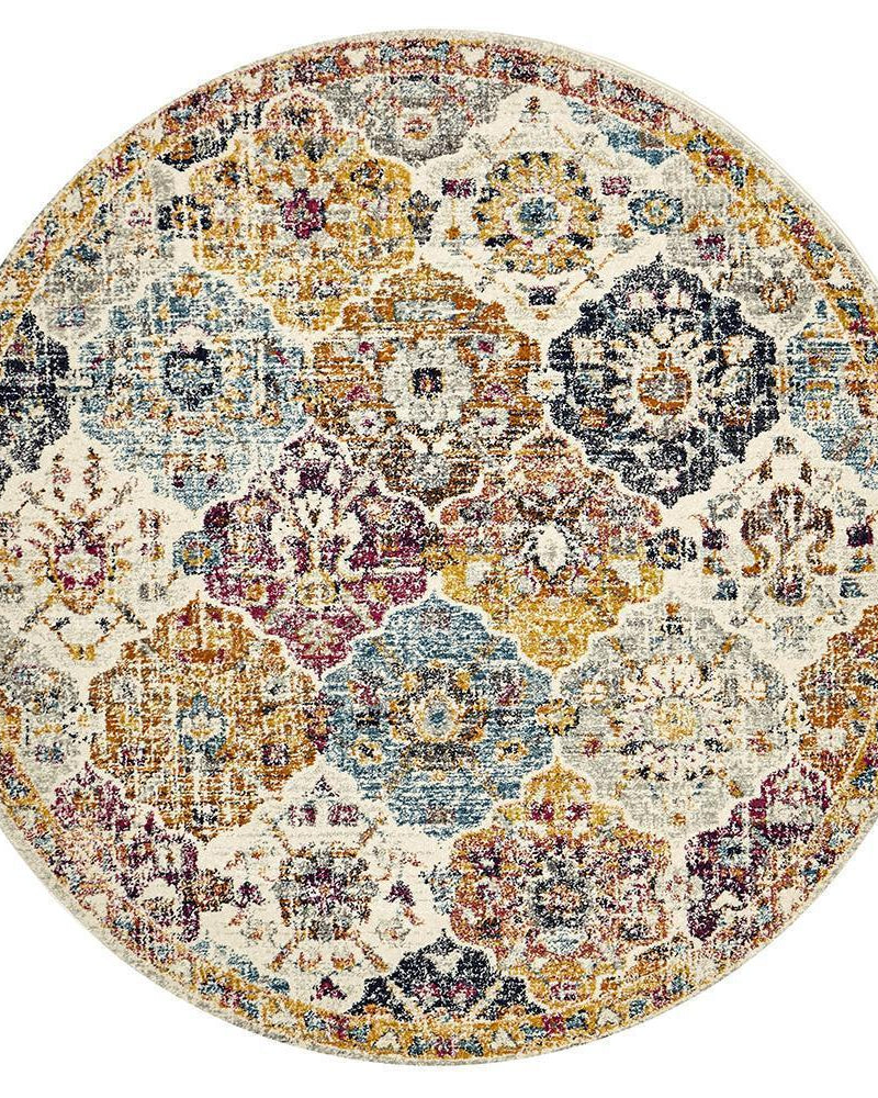 Museum Ainsley Round Rust Rug