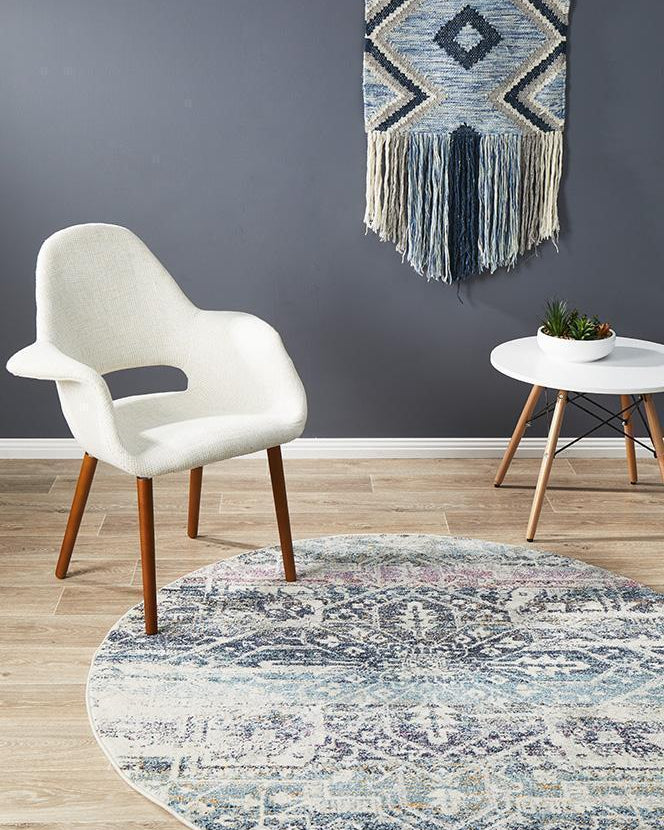 Museum Layton Blue Round Rug