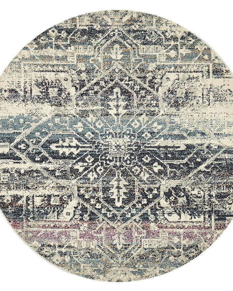 Museum Layton Blue Round Rug
