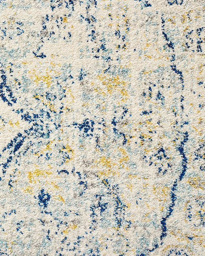 Museum Tyler Sky Blue Round Rug