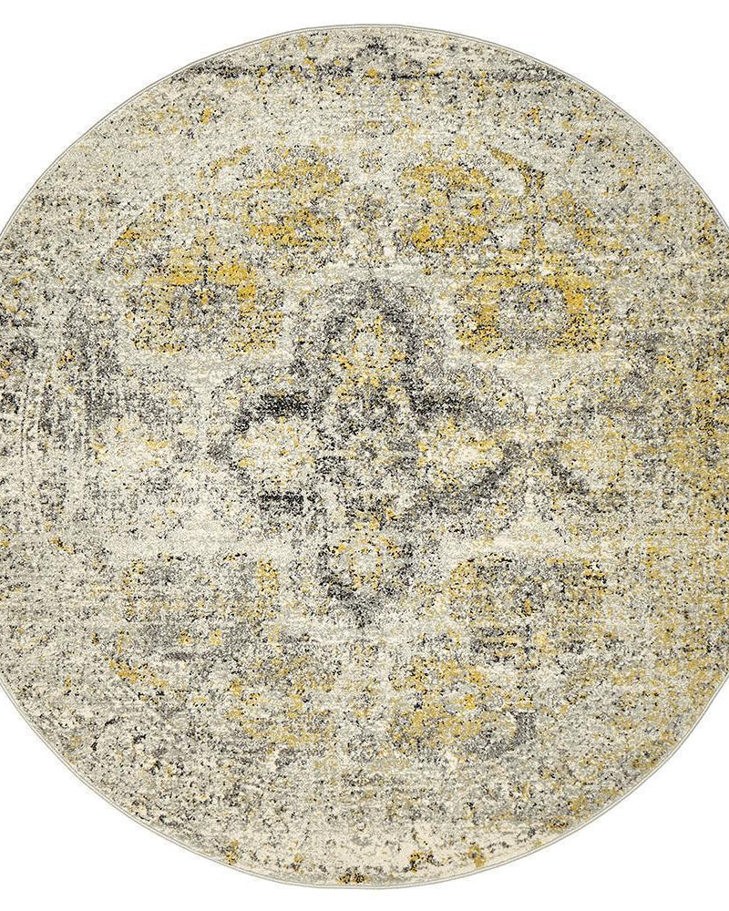Museum Wesley Silver Round Rug