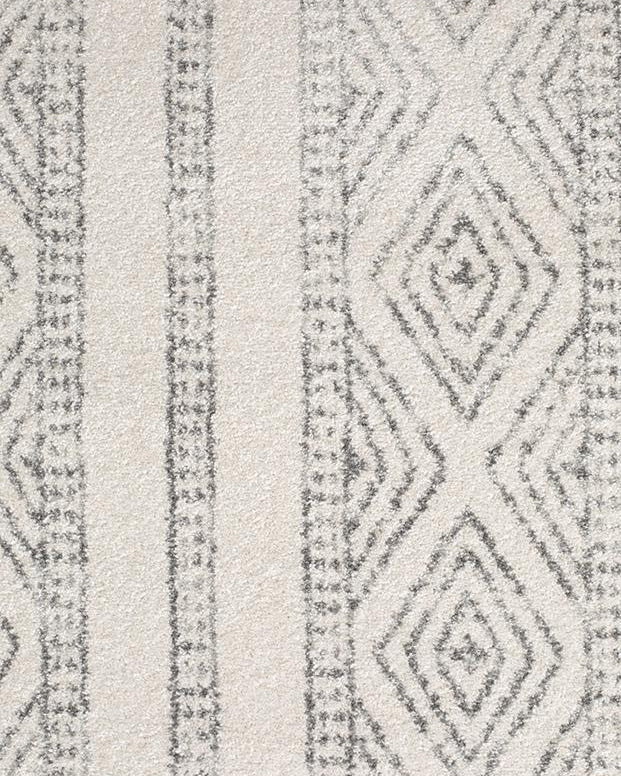 Oasis Salma White And Grey Tribal Rug
