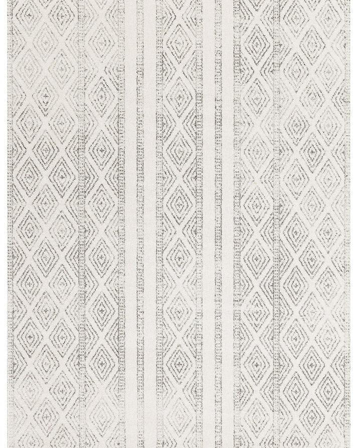 Oasis Salma White And Grey Tribal Rug
