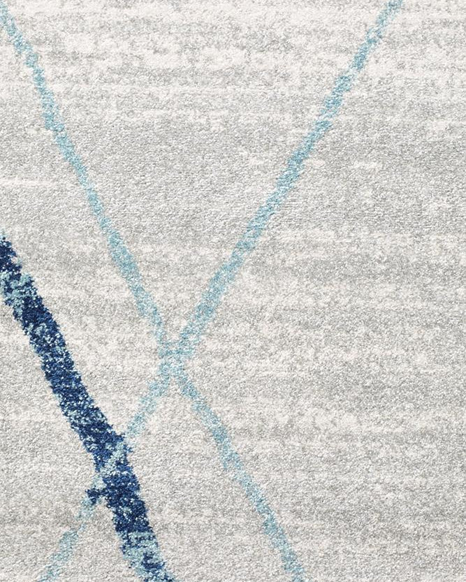 Oasis Noah White Blue Contemporary Rug