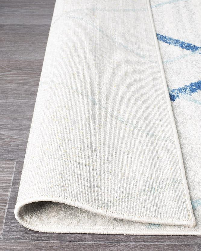 Oasis Noah White Blue Contemporary Rug