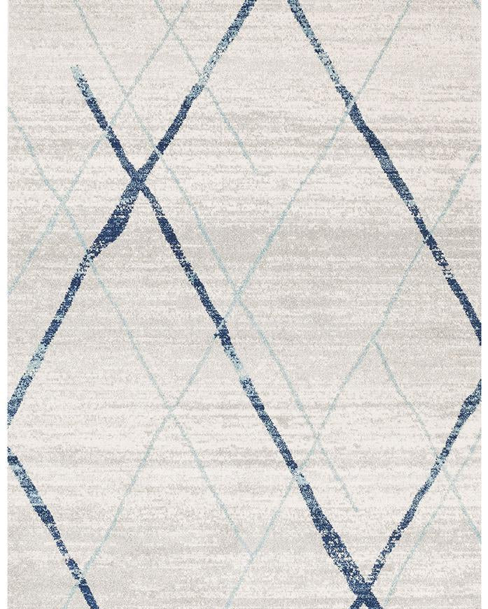 Oasis Noah White Blue Contemporary Rug