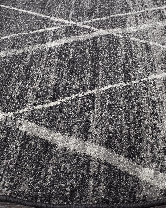 Oasis Noah Charcoal Contemporary Round Rug