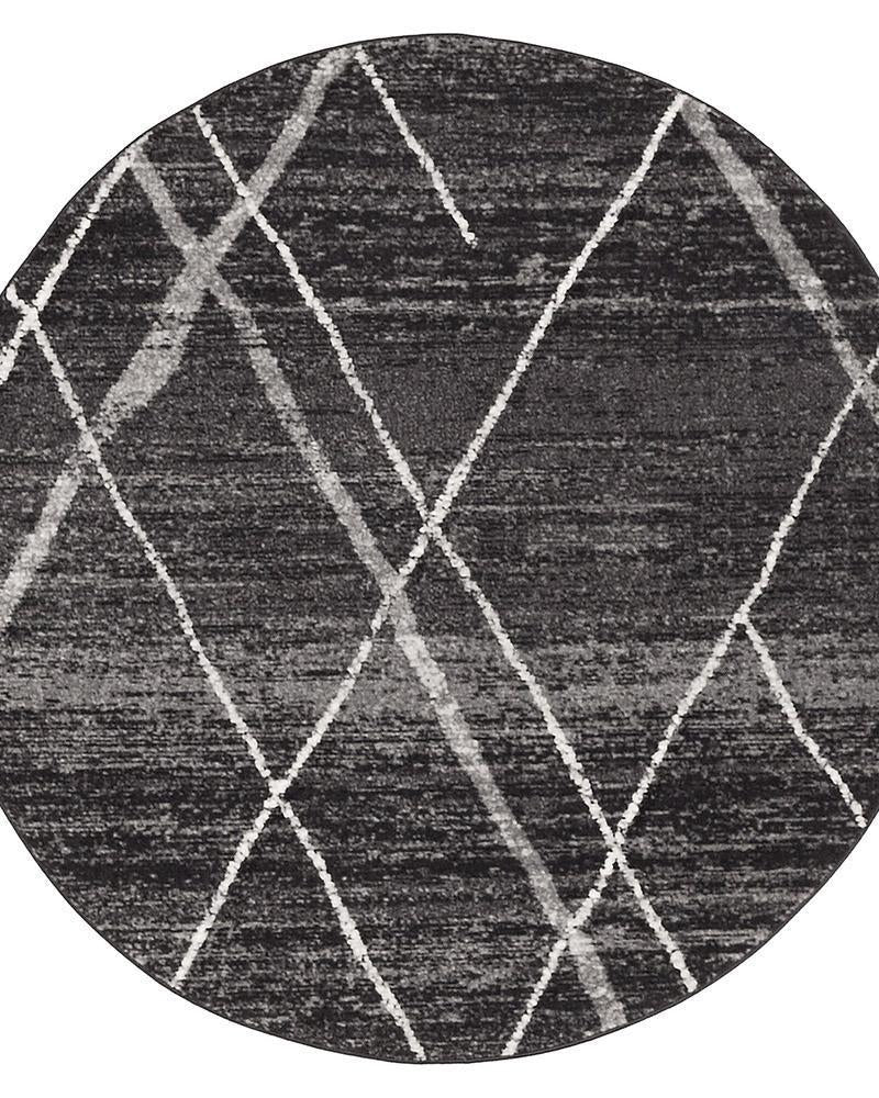 Oasis Noah Charcoal Contemporary Round Rug