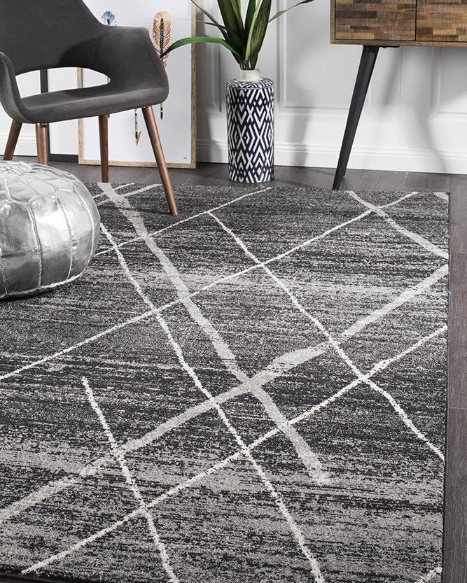 Oasis Noah Charcoal Contemporary Rug