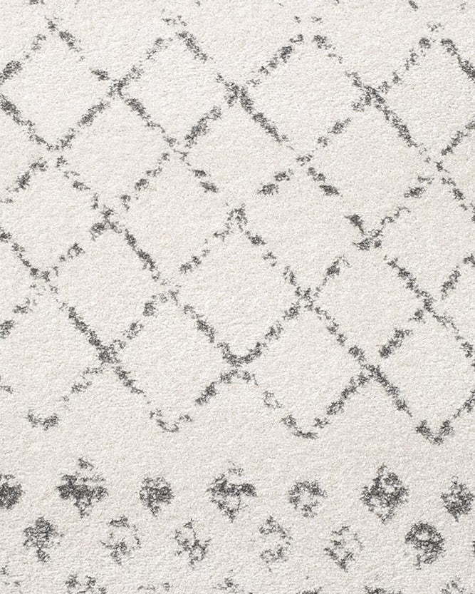Oasis Selma White Grey Tribal Rug