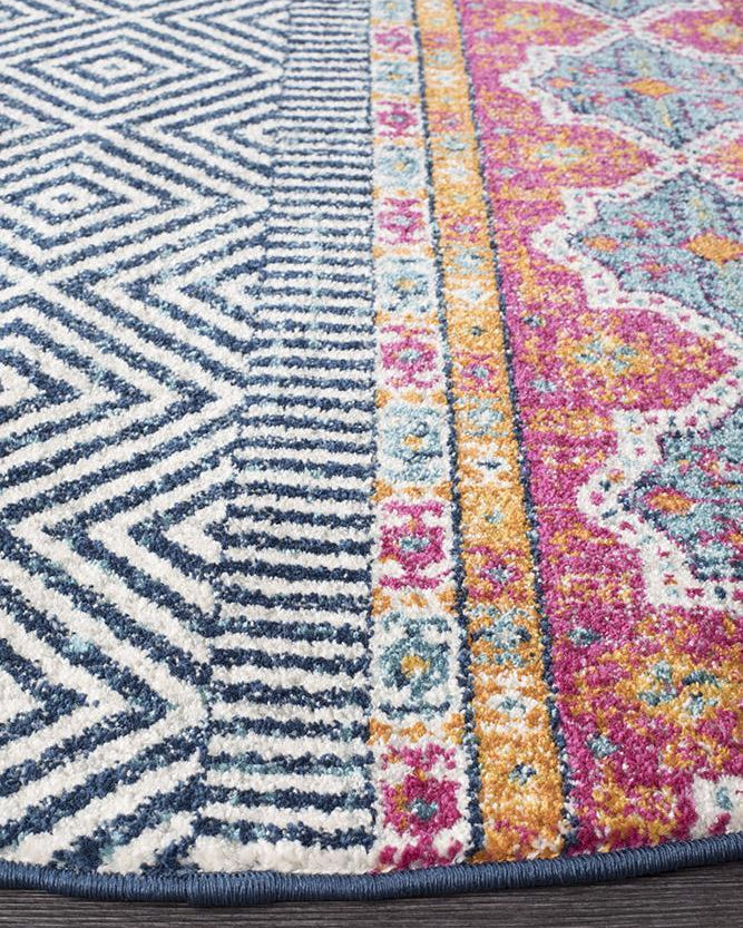 Oasis Sabrina Multi Tribal Round Rug