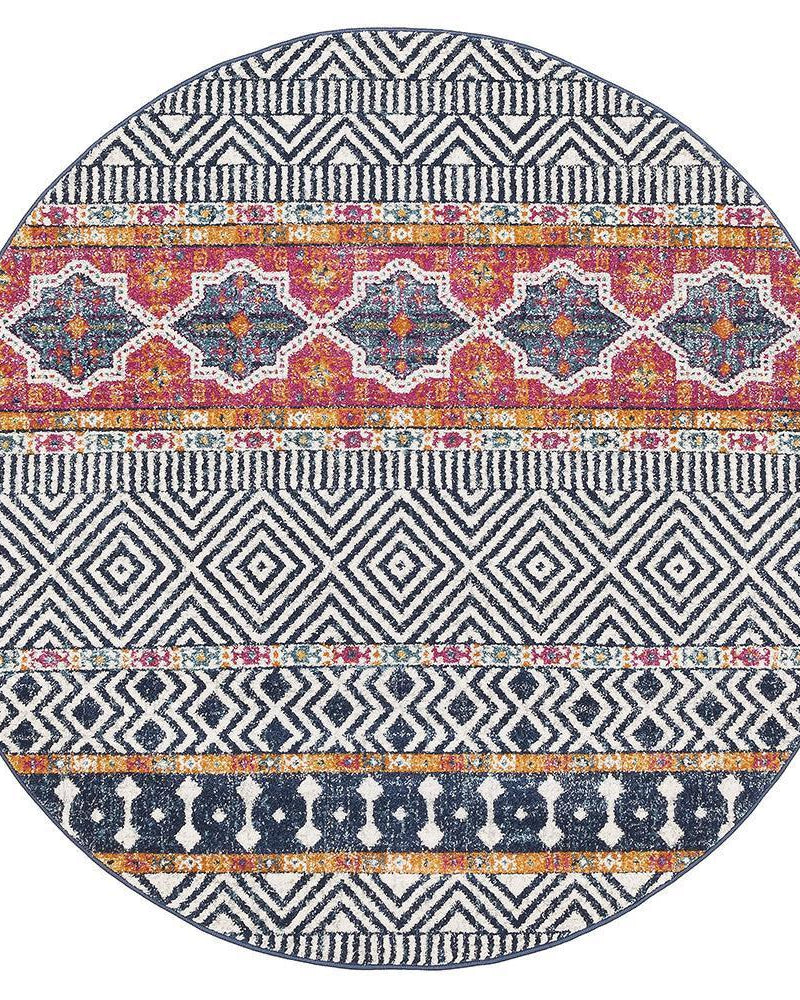 Oasis Sabrina Multi Tribal Round Rug
