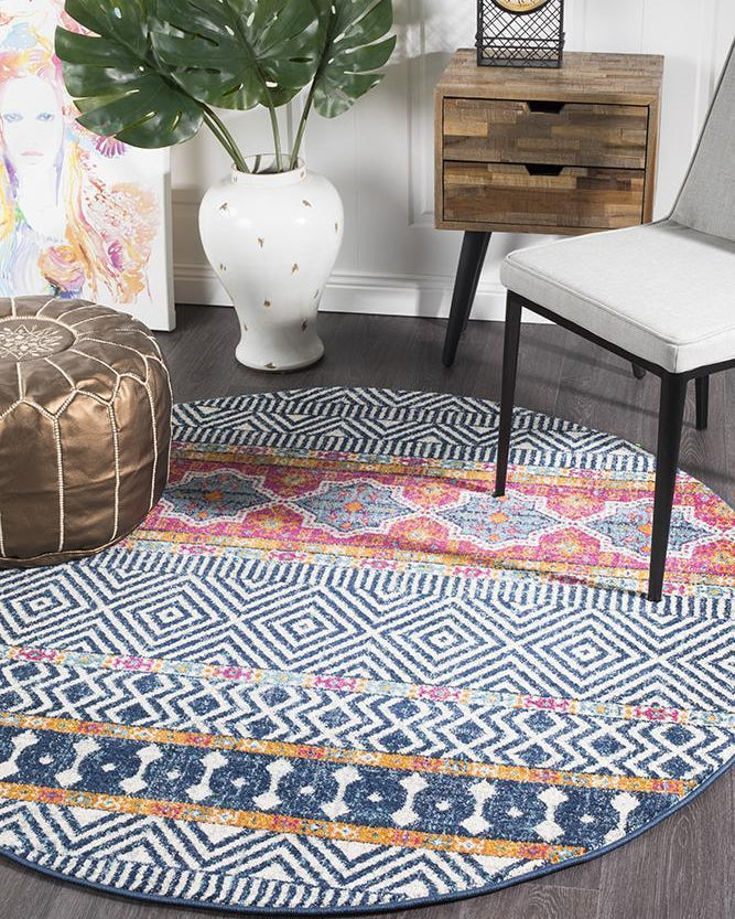 Oasis Sabrina Multi Tribal Round Rug