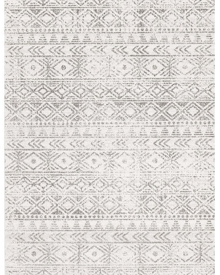 Oasis Ismail White Grey Rustic Rug