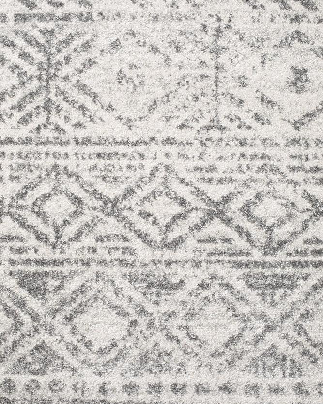 Oasis Ismail White Grey Rustic Rug