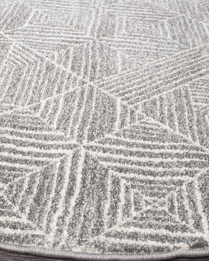 Oasis Kenza Contemporary Silver Round Rug