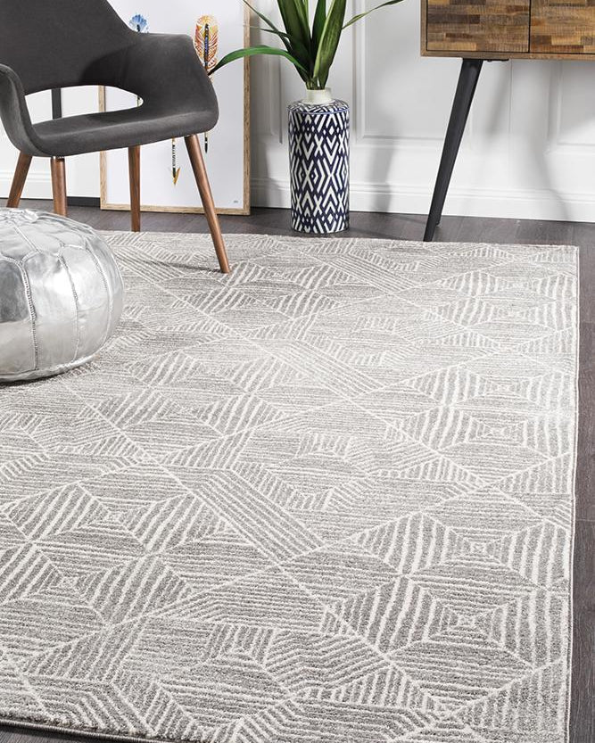 Oasis Kenza Contemporary Silver Rug