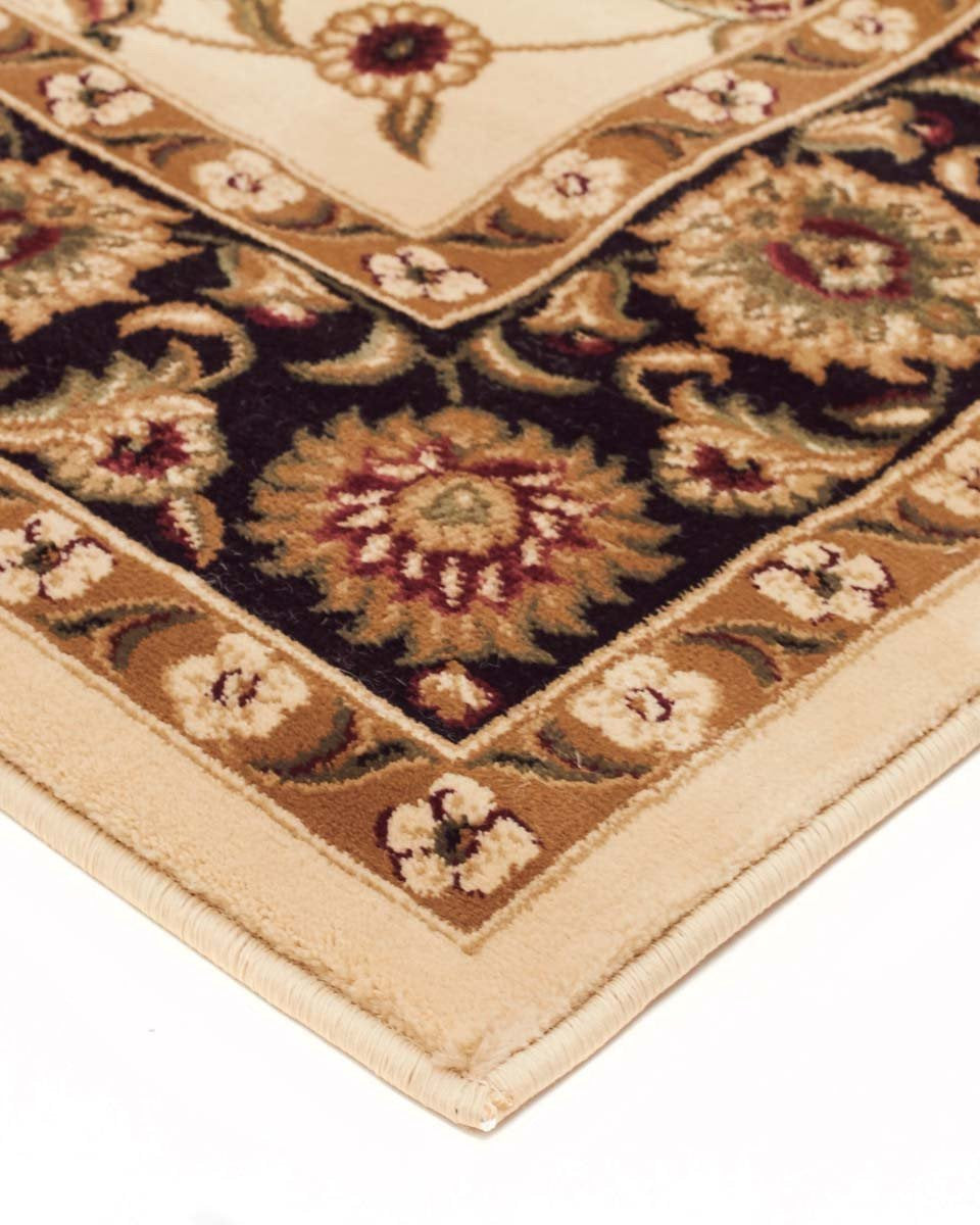 Sydney Classic Runner Ivory With Black Border Runner Rug