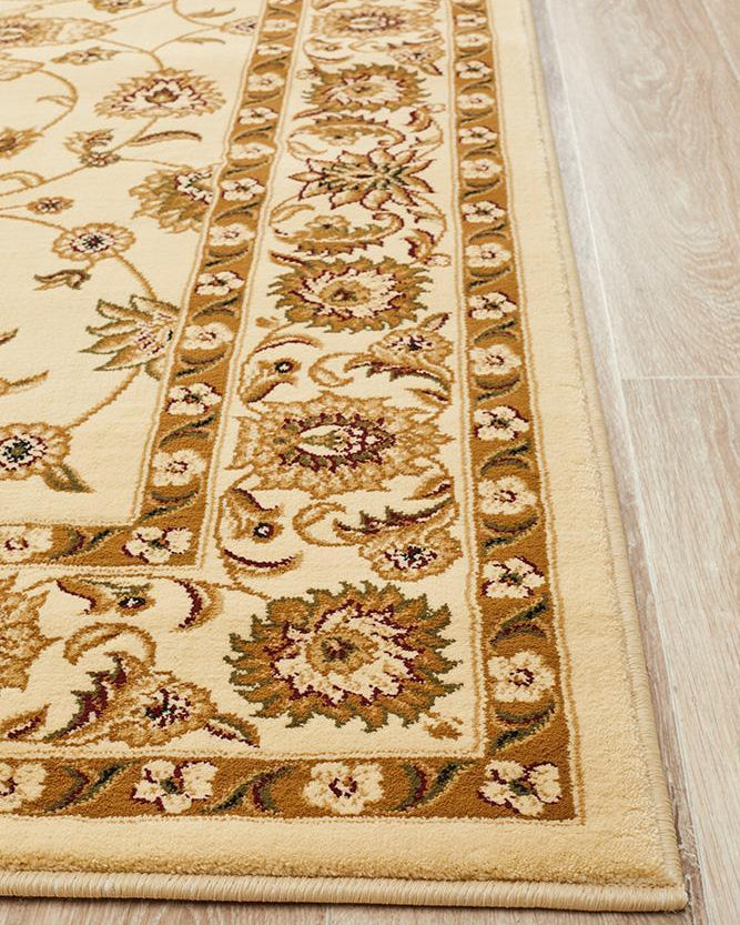 Sydney Collection Classic Rug Ivory With Ivory Border