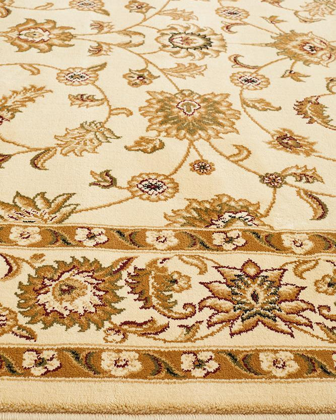 Sydney Collection Classic Rug Ivory With Ivory Border