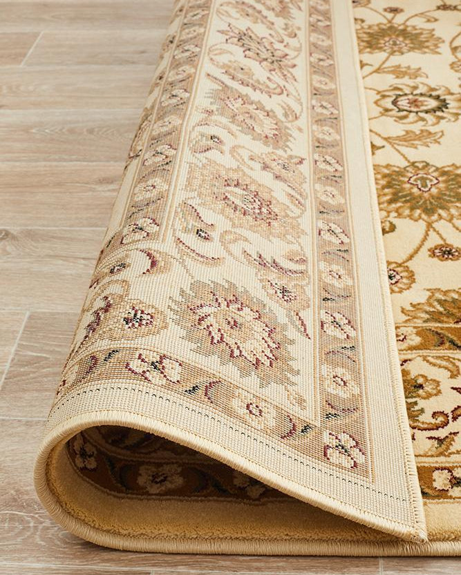 Sydney Collection Classic Rug Ivory With Ivory Border