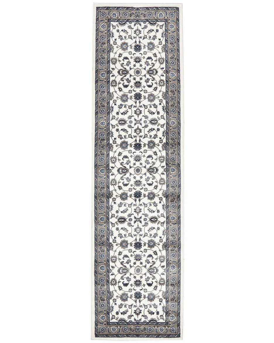 Sydney Collection Classic Rug White With Beige Border