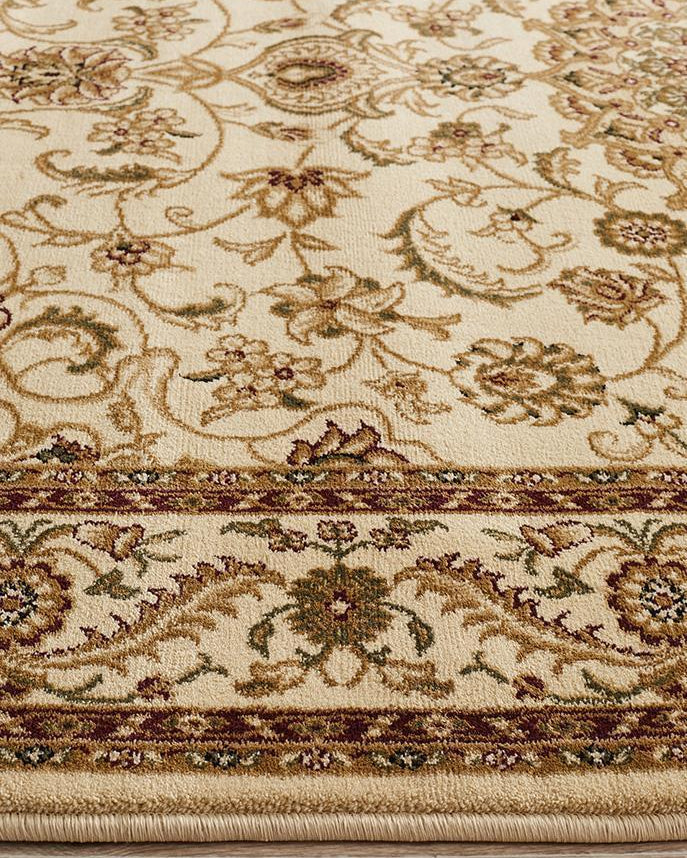 Sydney Collection Medallion Rug Ivory With Ivory Border