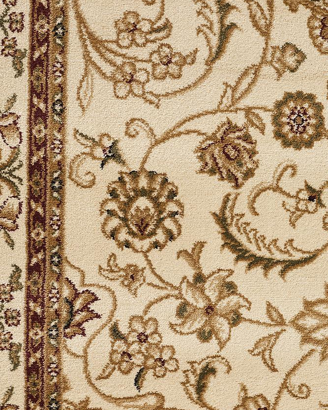 Sydney Collection Medallion Rug Ivory With Ivory Border