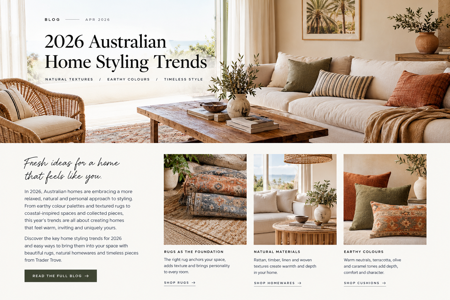 2026 Australian Home Styling Trends | Trader Trove