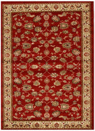 Istanbul Collection Traditional Floral Pattern Red Rug