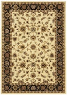 Sydney Collection Classic Rug Ivory With Black Border